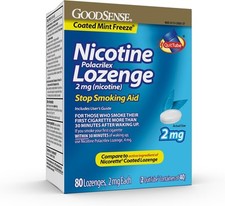 GoodSense Coated Ice Mint Nicotine Polacrilex Lozenges, 2 mg, Stop Smoking...