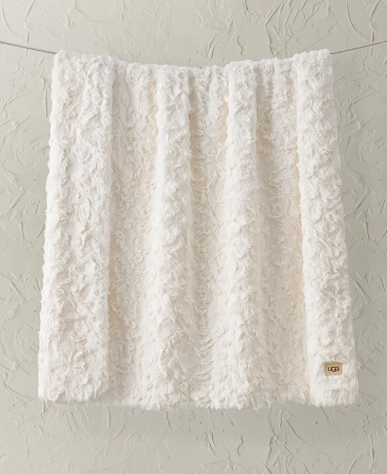 Manta UGG Adalee de piel sintética 50x70 natural - nueva en paquete Foto 2 de 3