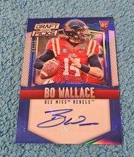 2015 Prizm Draft Picks Blake Bo Wallace Ole Miss Blue Rookie Autograph 4/75 #156