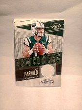 2018 Absolute Sam Darnold New Comers Rookie Relic Player Worn Card #NC-SD. rookie card picture