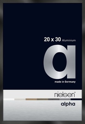 Nielsen Aluminium Bilderrahmen Alpha TCSC 20x30 cm eloxal schwarz glanz