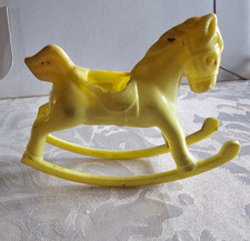 Vintage BEST U.S.A. yellow hard Plastic Rocking Horse