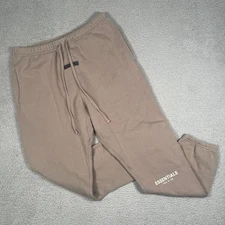 Fear of God Essentials Sweatpants Mens XL Brown Drawstring Joggers Streetwear