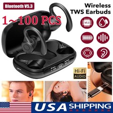 Wireless Bluetooth 5.3 Headset TWS Earphones Earbuds Stereo Headphones Hook LOT