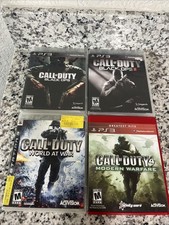 Call Of Duty Bundle Black Ops 1 & 2 - World At War And Cod 4 PS3 Lot Of 4 Tested