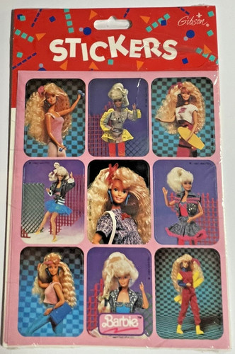 Vintage 1991 Barbie Stickers Gibson – Retro Mattel Collectible Sticker Sheets