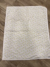Baby Blanket Handmade Cotton Yellow Duck Duckling Ducks Polka Dot Nursery 46x38  