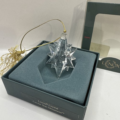 Vintage 1992 Lenox Crystal Christmas Creche Star A-010-5743 HTF in Original Box - Picture 2 of 11