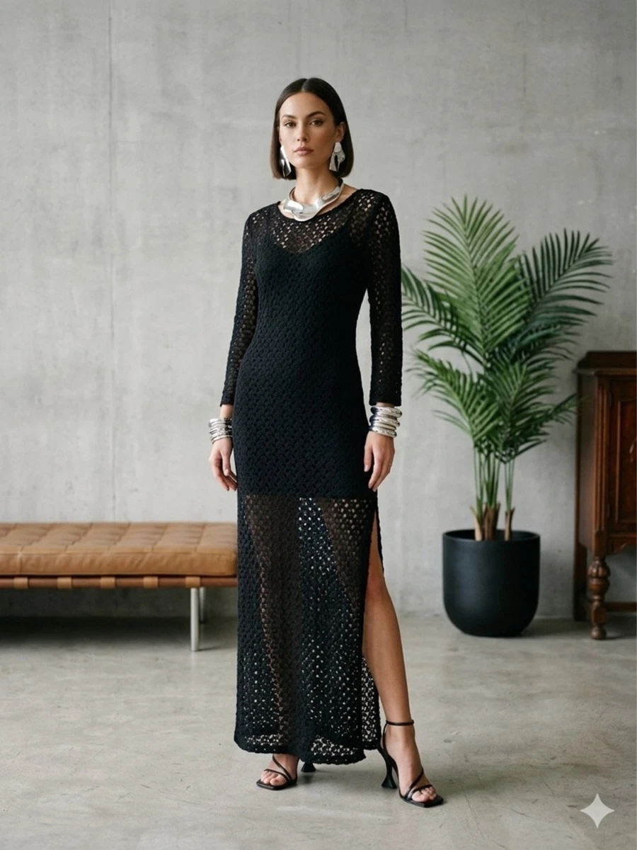 forever 21 crochet trim maxi dress Boston Proper - Off White - 3D Floral Crochet Embellished Maxi Dress