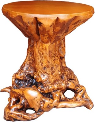 Aotea Crafts Rustic Azalea Tree Stump/Root End Table | Unique Wood Root Log Side