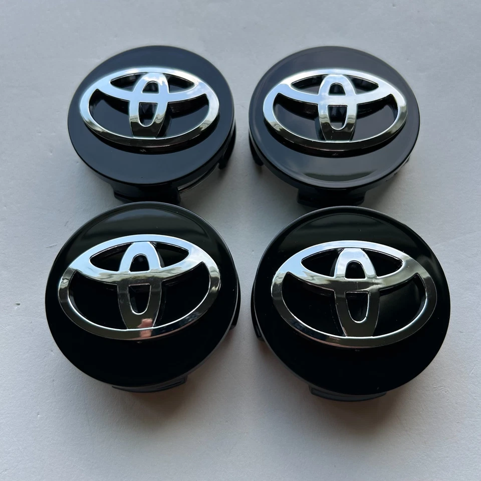 车轮中心盖铬合金标志黑色轮毂盖适用于丰田凯美瑞西耶纳汉兰德 — 第 4/4 张图片