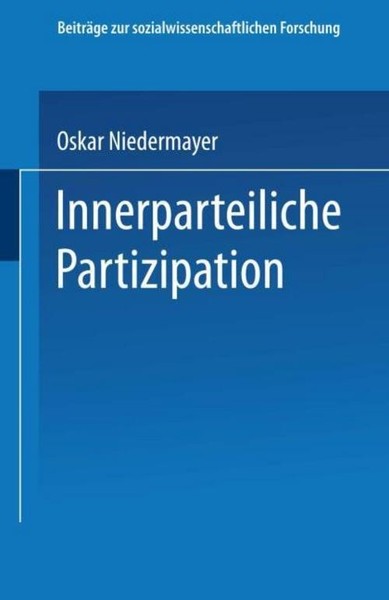 Innerparteiliche Partizipation Oskar Niedermayer-image
