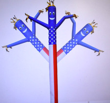 Bailarín de marionetas Sky Air de 20 pies bandera americana brazo inflable tubo agitado hombre