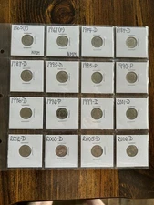 ROOSEVELT DIMES (16-COIN LOT), CLAD ,CIRCULATED,  Actual coins as shown in Photo