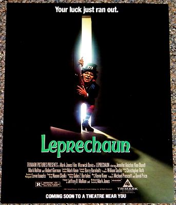 LEPRECHUAN 1992 ORIGINAL NM GROUP OF 3 MINI MOVIE POSTERS! WARWICK DAVIS HORROR!