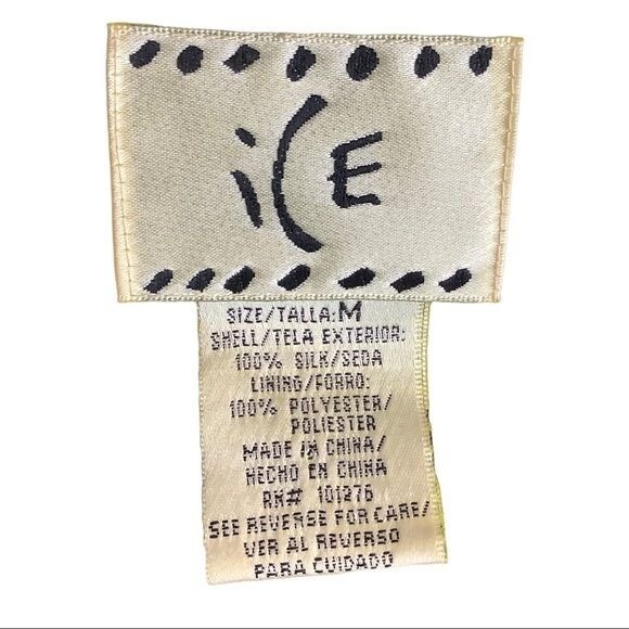 I C E blouse 100% silk leopard pattern Medium - image 2