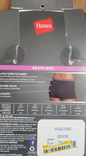 Hanes Women's Boyshorts Panty Size SMALL/5 Comfort Flex Fit Seamless (Pack of 6) - Picture 7 of 8