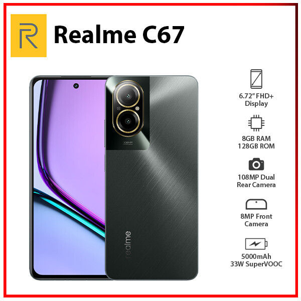 Unlocked) Realme C67 8GB+128GB BLACK Global Ver. Dual SIM Unlocked) Realme C67 8GB+128GB BLACK Global Ver. Dual SIM