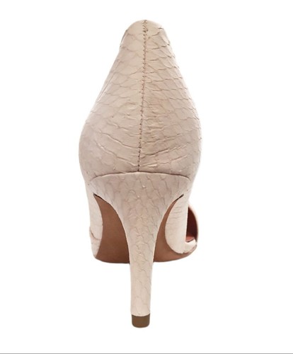 Rebecca Minkoff Mujer Rosa Rubor Nubuck Serpiente Brie Tacones #M1170252 7.5 Nuevo con Caja - Imagen 5 de 6