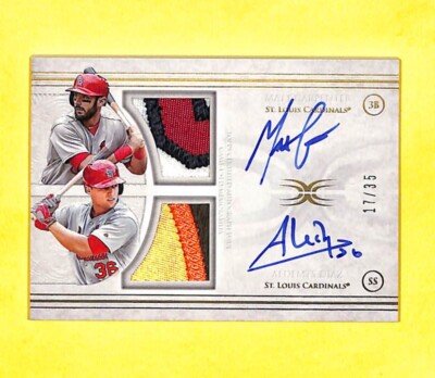 2017 Topps Definitive Matt Carpenter Aldemys Diaz 17/35 Dual Auto Patch Card 