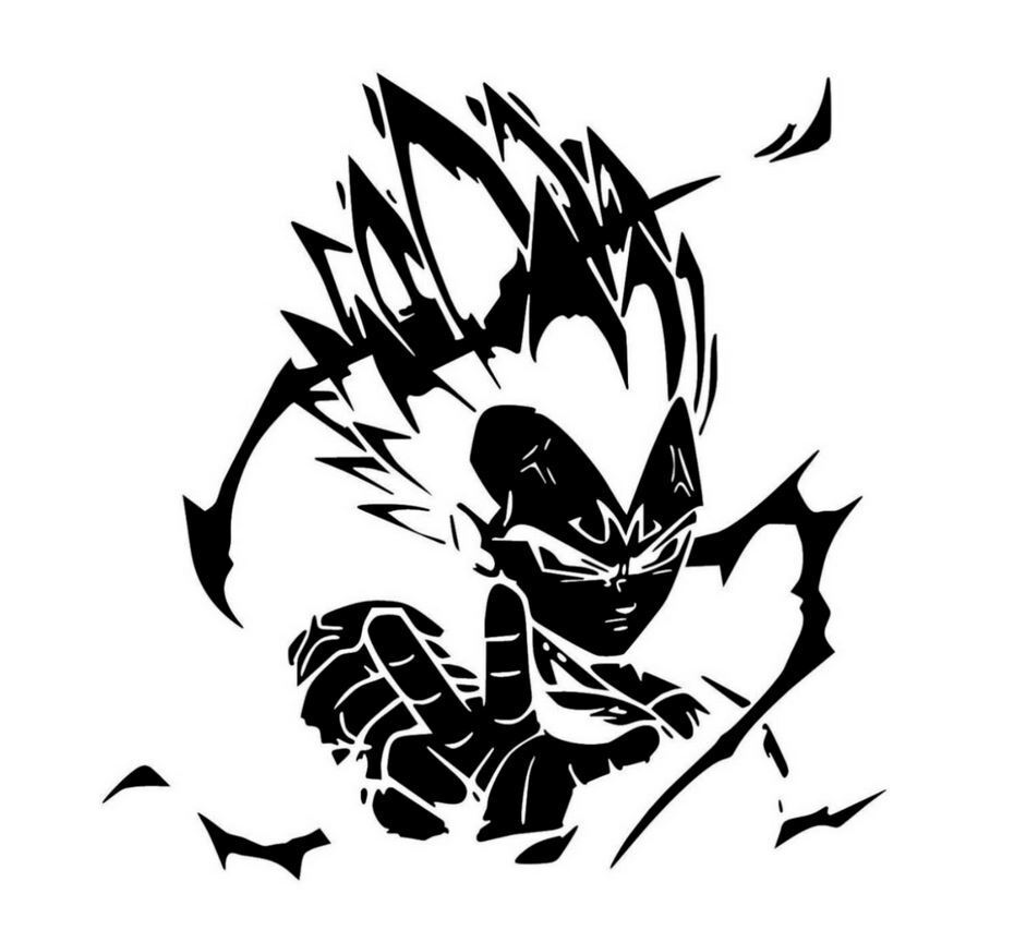 Vegeta SSJ Blue Evolution Sticker Decal Vinyl For Car, Truck