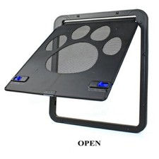 Pet Dog Cat Pet Door Safe Lockable Magnetic Screen Outdoor Window Gate House