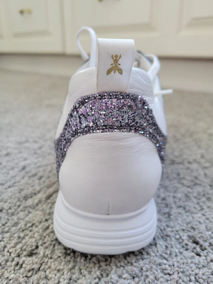 Zapatillas para mujer Patrizia Pepe brillo. Forrado en cuero. Talla 10US/41 EU Foto 3 de 4