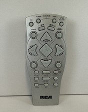 Genuine OEM RCA REM-301 Silver CD Tuner Tape Audio System Remote Control