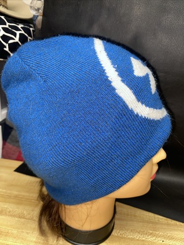 Under Armour Men’s UA Logo Blue And White Knit Beanie One Size - Picture 4 of 6