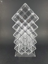 Acrylic 28 Slot Lip Gloss Organizer Storage Holder Tower Clear 11" Tall Lipstick