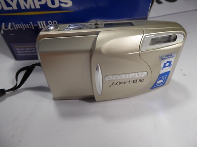 Neuwertige Olympus Mju III Zoom 80 Point and Shoot analoge Kompaktkamera 35 mm, originalverpackt,
