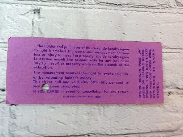 1964 Nascar National Championship Trenton NJ Stock Car Race 200 Mile Full Ticket - Image 4 of 4