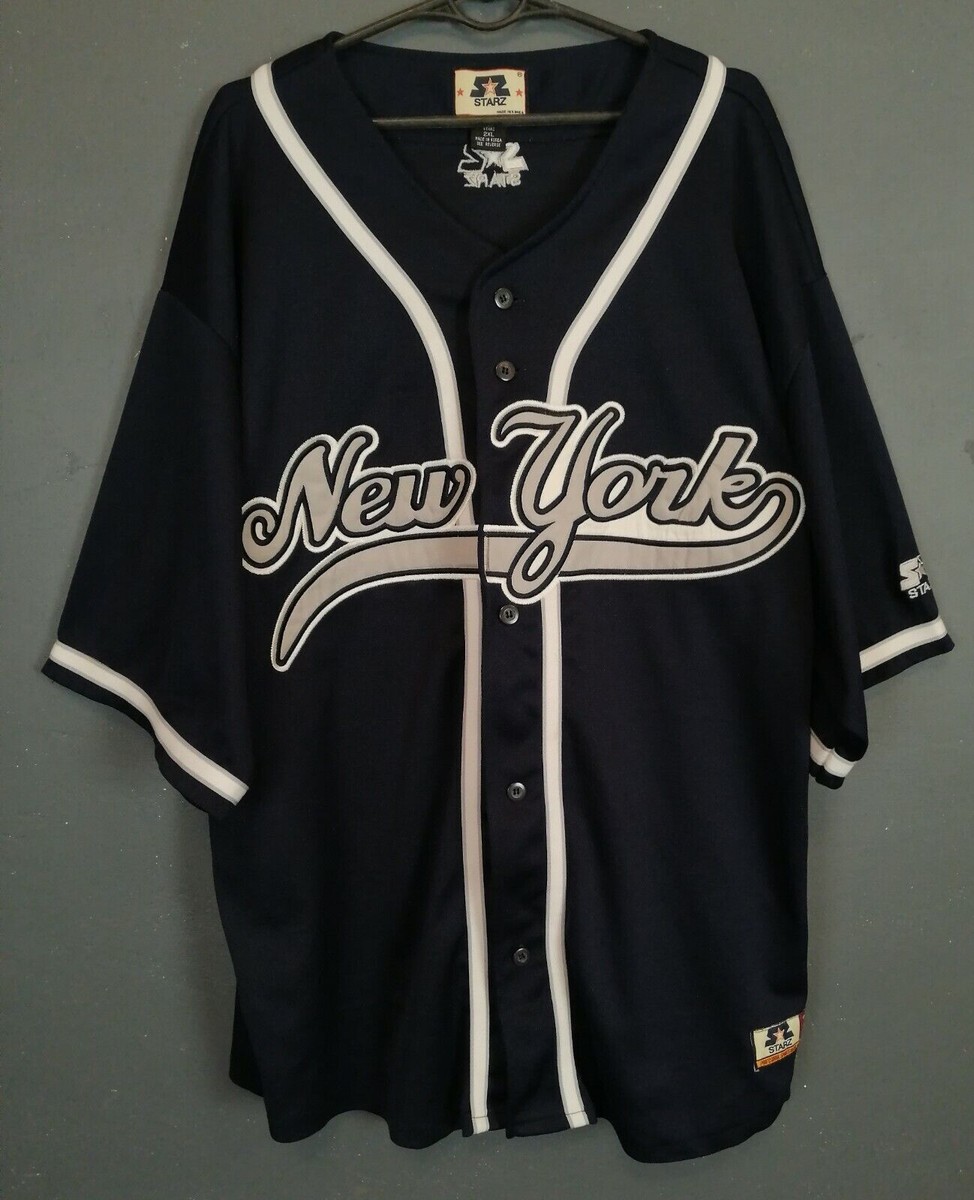 RARE MEN'S BASEBALL NEW YORK YANKEES STARZ MLB SHIRT JERSEY MAILLOT SIZE  2XL XXL