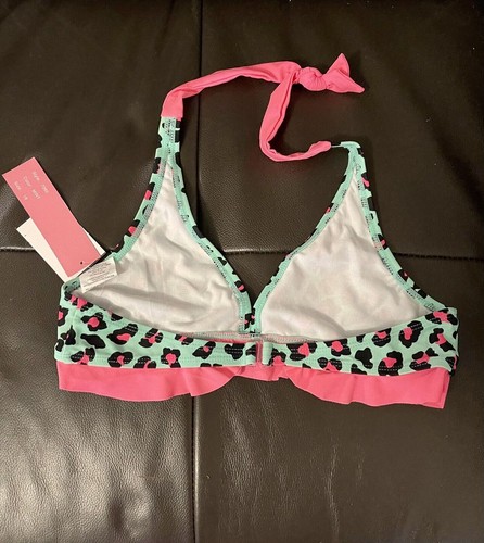 St. Tropez Swimwear Girls Mint Cats Eye Print 2 Pc. Bikini Set Size 16 NEW WTAG - Picture 3 of 6