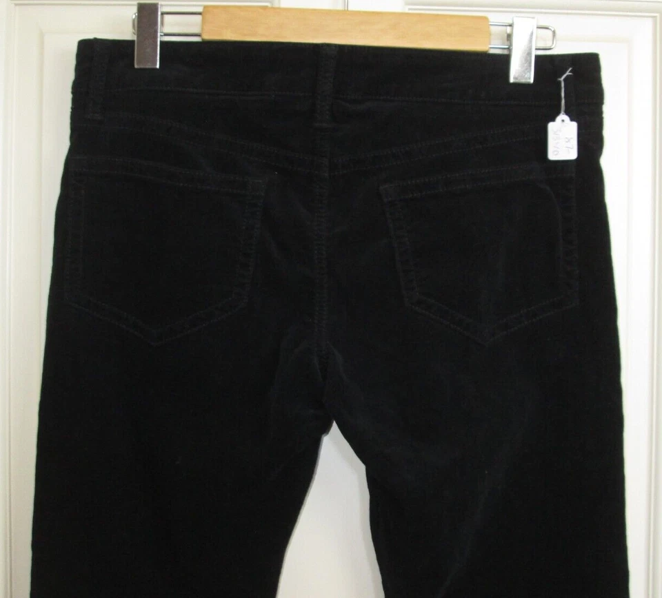 Pantalones de pana ajustados negros Fossil para mujer talla 30 34x30 elásticos con cremallera 87-31340 Foto 3 de 4