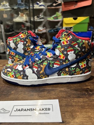 Size 9 Nike SB Dunk High Concepts Ugly Christmas Sweater XMAS