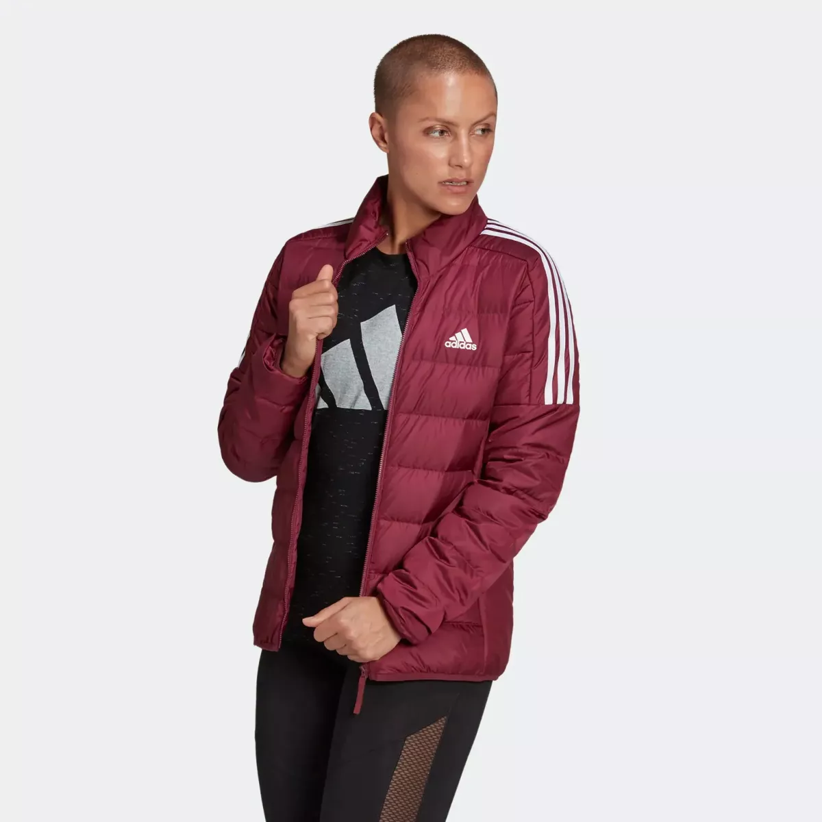 Adidas maroon cheap jacket women's