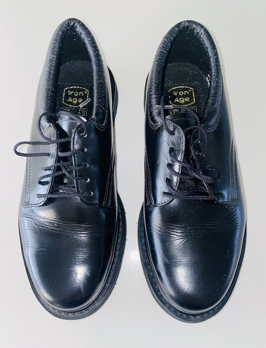 Iron Age Safety Toe Black Patent Leather Mens Shoes Size 8.5 iron age shoes products for sale | eBay main image 4