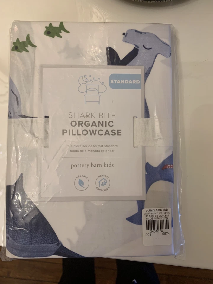 Funda de almohada Pottery Barn Disney TIBURÓN regalo de vacaciones océano surf fiesta escuela niño, Foto 4 de 4