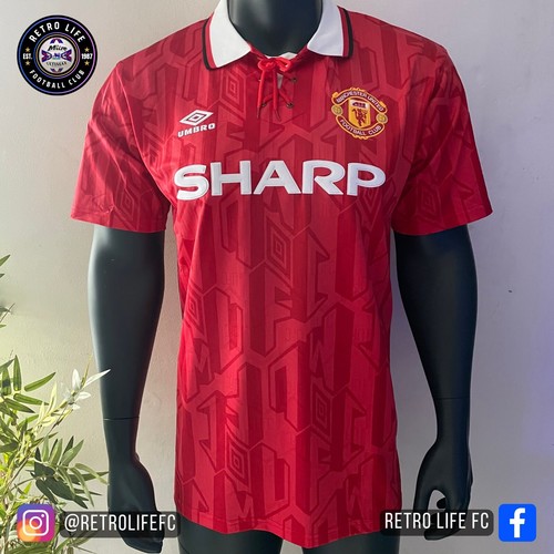 Maillot Manchester United 1992-1994 – Cantona, Beckham, Giggs – Neuf Avec étiquettes