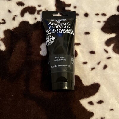 ACADEMY ACRYLIC IVORY BLACK 1X 75ML CHARTPAK, INC. C115P BLACK PAINT ART SUPPLY