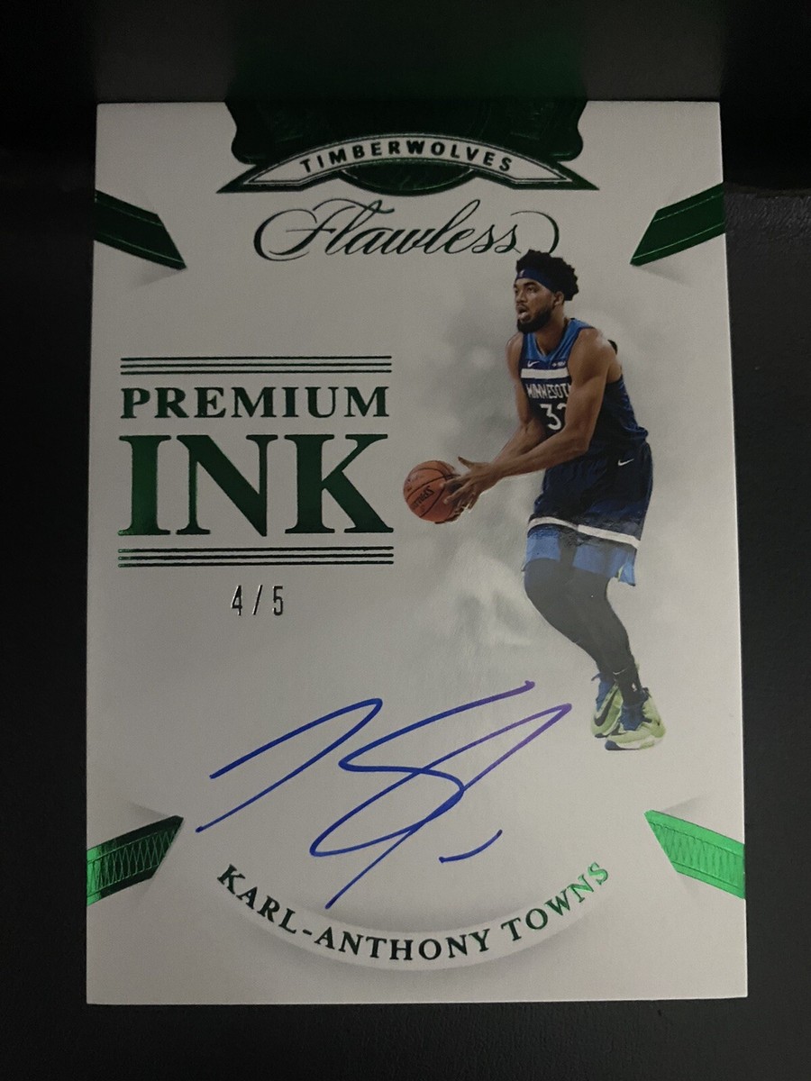 2019-20 FLAWLESS Karl-Anthony Towns On Card Auto Premium Ink