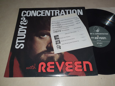 REVEEN -STUDY & CONCENTRATION -SELF HELP THERAPY HYPNOSIS LP + ORDER FORM-Nm/Vg+