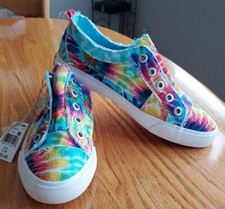 Blowfish Malibu Kids Slip On Tie Dye Rainbow Canvas Sneakers Size Girls 5 M