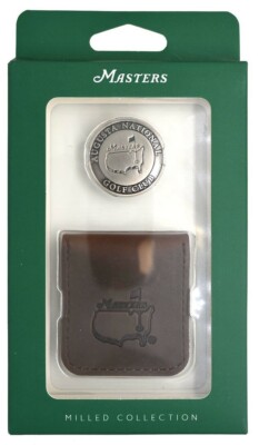 2023 MASTERS ANGC MILLED BRASS COIN and LEATHER CASE from AUGUSTA NATIONAL