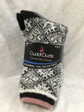 4 NEW PAIRS Cuddl Duds Ladies Comfort Boot Socks Cozy Plushfill Womens Size 4-10