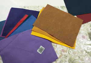 Lot Felt 9 X 12 - various colors 15 And 1 Half Full Sheets