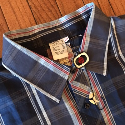 Pepe Jeans London 3XL Cotton Plaid Shirt Blue Black Gray White Red NWT NEW $86