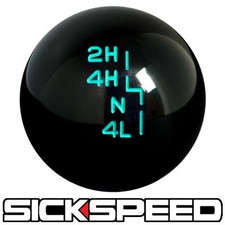 Black W Teal Inlay Transfer Case Shift Knob For Jeep Yj Tj Jk Gear Shifter Black W Teal Inlay Transfer Case Shift Knob For Jeep Yj Tj Jk Gear Shifter