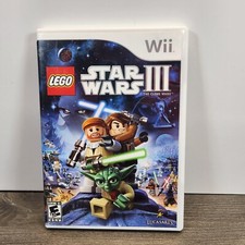 Lego Star Wars III: The Clone Wars (Nintendo Wii, 2011) COMPLETE disk/case/manua